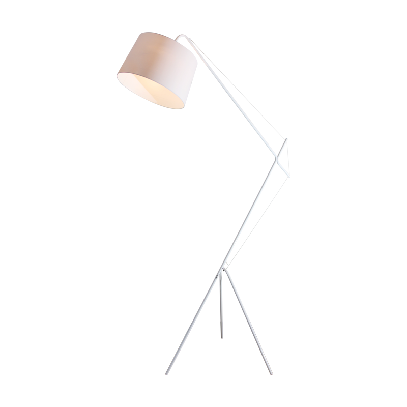 PHASING OUT FLOOR LAMP WHITE FABRIC SHADE 1XE27 ANDALUSIA MF14429WH