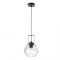 ^ PHASING OUT PENDANT 1XE27 GLASS TRANSPARENT + BLACK MATTE METAL Φ18ΧΗ120CM DIAMONDRA V371481PC