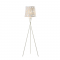 PHASING OUT FLOOR LUMINAIRE 1XE27 METALLIC WHITE+ CANE COLOR:white shade /MAT WHITE METAL Φ38ΧΗ152CM AGATHA ML307211FW