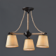 ^ PHASING OUT CEIL 3ΧΕ14 METAL BLACK+ROPE+BEIGE SHADE Φ57ΧΗ48CM GAVDOS EG165073C