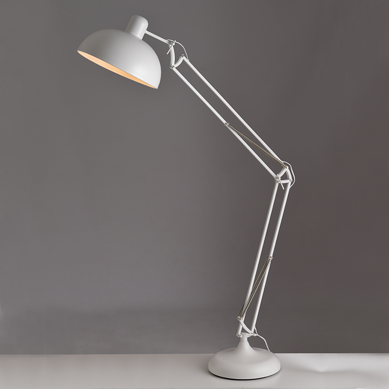 PHASING OUT FLOOR LUMINAIRE 1XE27 METALLIC WHITE COLOR: white 38Χ130ΧΗ207CM FREDDIE ML308021WH