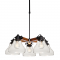 ^ PHASING OUT PENDANT L/F 5ΧΕ27 METAL+WOOD+GLASS Φ60ΧΗ100CM PARALIA OD905005P