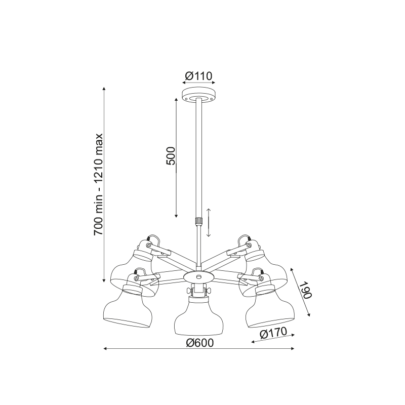 ^ PHASING OUT PENDANT L/F 5ΧΕ27 METAL+WOOD+GLASS Φ60ΧΗ100CM PARALIA OD905005P ^ PHASING OUT PENDANT L/F 5ΧΕ27 METAL+WOOD+GLASS Φ60ΧΗ100CM PARALIA OD905005P