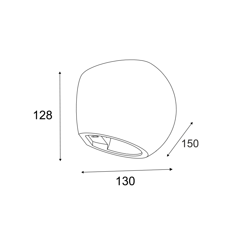 ^PHASHING OUT CEMENT WALL LUMINAIRE IBON 1xG9 Φ15x13x12,8CM GC85311W