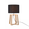 ^ PHASHING OUT TABLE LUMINAIRE 1ΧΕ14 WOOD+BLACK SHADE Φ25ΧΗ43,3CM MONTANA GN10451TWB