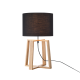 ^ PHASHING OUT TABLE LUMINAIRE 1ΧΕ14 WOOD+BLACK SHADE Φ25ΧΗ43,3CM MONTANA GN10451TWB