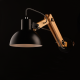 ^PHASHING OUT WALL MOUNTED LUMINAIRE 1XE27 WOOD + BLACK METALLIC 15Χ20Χ65CM MARRON GN99W1WB