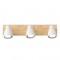 ^ PHASING OUT WALL MOUNTED LUMINAIRE 3ΧGU10 METALLIC WHITE+WOOD 12,4X42X8,7CM MIYAGI GN543CWW