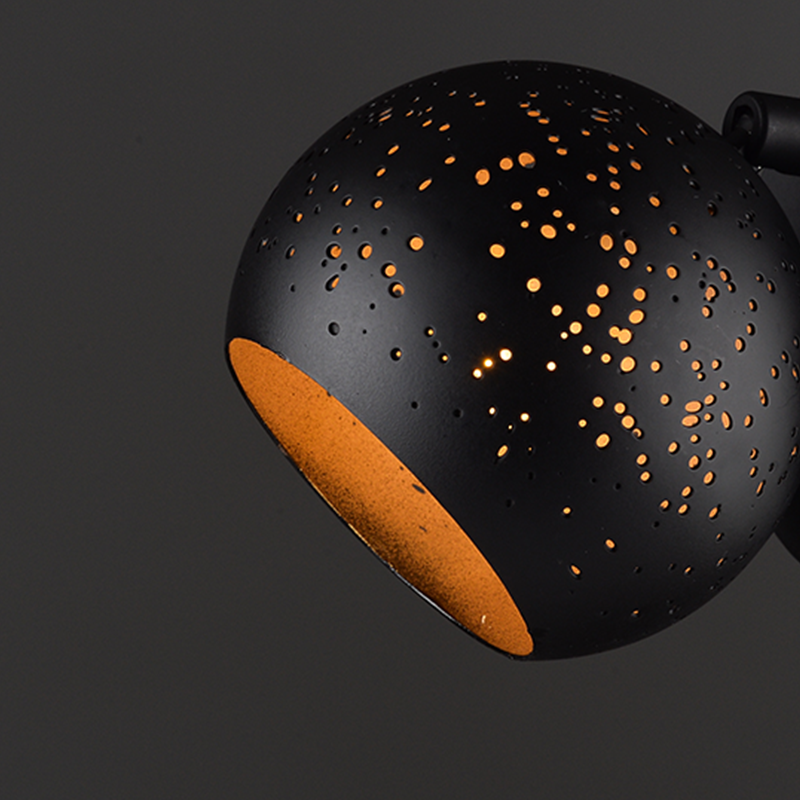 ^ PHASING OUT WALL MOUNTED 1ΧG9 METALLIC BLACK+ BRASS Φ10ΧΗ13,6CM PLANETARIO GN761CBB