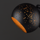 ^ PHASING OUT WALL MOUNTED 1ΧG9 METALLIC BLACK+ BRASS Φ10ΧΗ13,6CM PLANETARIO GN761CBB