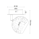 ^ PHASING OUT WALL MOUNTED 1ΧG9 METALLIC BLACK+ BRASS Φ10ΧΗ13,6CM PLANETARIO GN761CBB