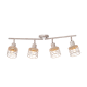 ^ PHASING OUT WALL MOUNTED LUMINAIRE 4ΧΕ27 METALLIC WHITE RUST 67,4Χ10ΧΗ21CM DUBLIN GN734CAW
