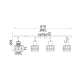 ^ PHASING OUT WALL MOUNTED LUMINAIRE 4ΧΕ27 METALLIC WHITE RUST 67,4Χ10ΧΗ21CM DUBLIN GN734CAW