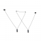 ^ PHASING OUT PENDANT LIGHTING 2ΧG9 BLACK ALUMINUM2x D3,6XH13CM CABLE 4,3M 2HOOKS TERES YL22P2BK
