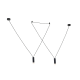 ^ PHASING OUT PENDANT LIGHTING 2ΧG9 BLACK ALUMINUM2x D3,6XH13CM CABLE 4,3M 2HOOKS TERES YL22P2BK