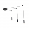 ^ PHASING OUT PENDANT/CEILING LIGHTING 3ΧG9 BLACK ALUMINUM3x D3,6XH13CM CABLE 0,4-0,8-1M 3HOOKS TERES YL22C3BK