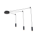 ^ PHASING OUT PENDANT/CEILING LIGHTING 3ΧG9 BLACK ALUMINUM3x D3,6XH13CM CABLE 0,4-0,8-1M 3HOOKS TERES YL22C3BK