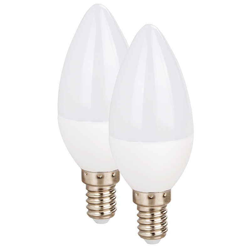 LED CANDLE E14 230V 7W 6000K 220° 550Lm Ra80 DUO PACK C377CWP