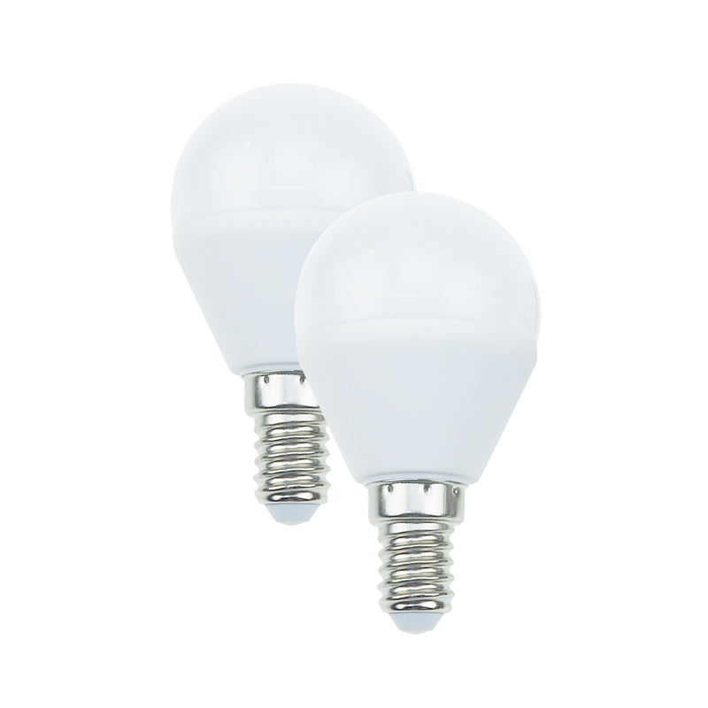 LED BALL E14 230V 7W 3000K 220° 520Lm Ra80 DUO PACK G45714WWP