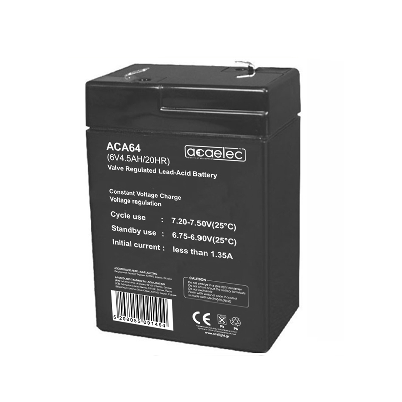 BATTERY AGM VRLA 6V 4.5AH/20HR (F1 terminal) ACA64