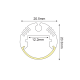 CIRC ALUMINUM PROFILE P8N WITH OPAL DIFFUSER 2m/pc P8N