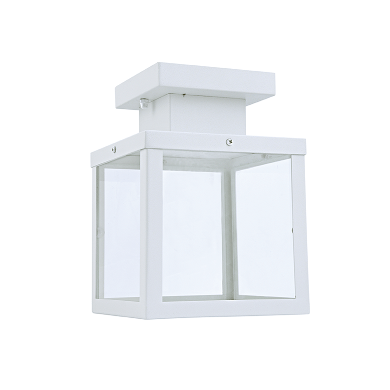 ^SAND WHITE CEILING LUMINAIRE CELIA 1XE27 IP44 WITH CLEAR GLASS CELIA1CWH