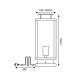 ^SAND BLACK TABLE/FLOOR LUMINAIRE CELIA 1XE27 IP44 WITH CABLE, PLUG & CLEAR GLASS CELIA1FPLBK