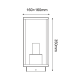 ^SAND WHITE FLOOR LUMINAIRE CELIA 1XE27 IP44 WITH CLEAR GLASS CELIA1FWH
