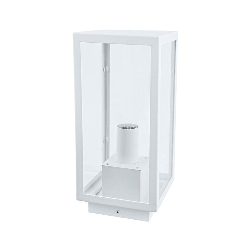 ^SAND WHITE FLOOR LUMINAIRE CELIA 1XE27 IP44 WITH CLEAR GLASS CELIA1FWH