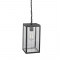 ^SAND BLACK PENDANT LUMINAIRE CELIA 1XE27 IP44 WITH CLEAR GLASS CELIA1PBK