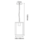 ^SAND GREY PENDANT LUMINAIRE CELIA 1XE27 IP44 WITH CLEAR GLASS CELIA1PG