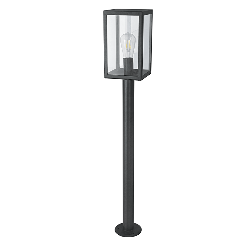 ^SAND BLACK LUMINAIRE CELIA 1XE27 IP44 WITH POLE & CLEAR GLASS CELIA1POBK
