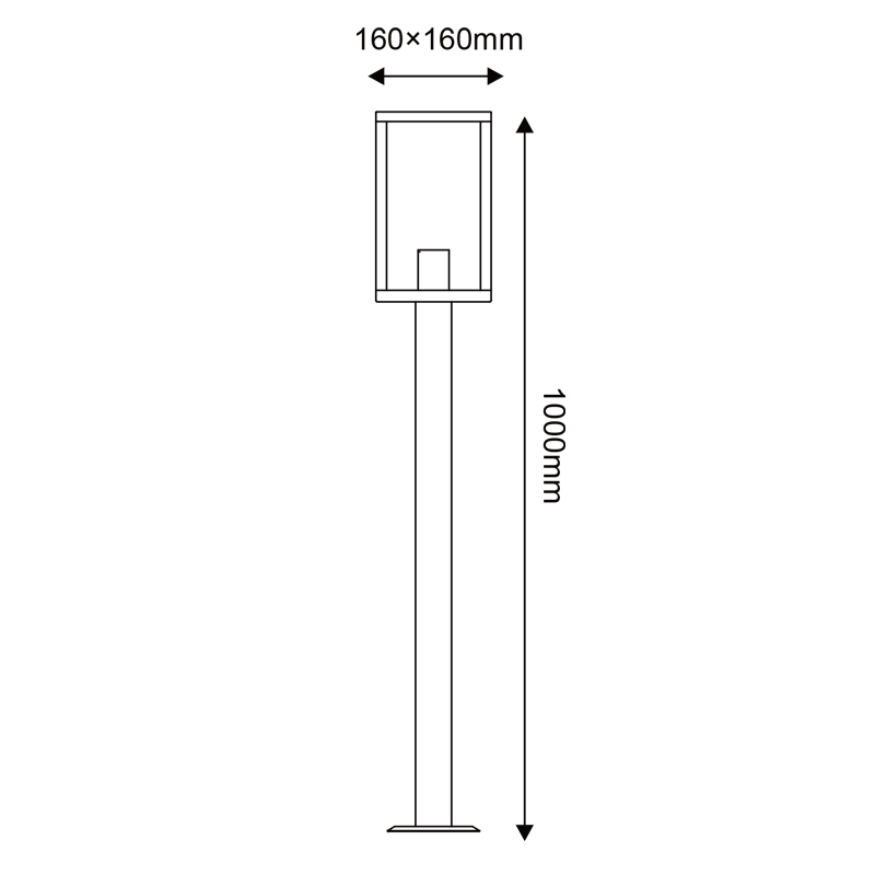 ^SAND GREY LUMINAIRE CELIA 1XE27 IP44 WITH POLE & CLEAR GLASS CELIA1POG