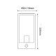 ^SAND BLACK WALL LUMINAIRE CELIA 1XE27 IP44 WITH CLEAR GLASS & PIR-LUX SENSOR CELIA1WBKPIR