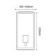 ^SAND WHITE WALL LUMINAIRE CELIA 1XE27 IP44 WITH CLEAR GLASS CELIA1WWH