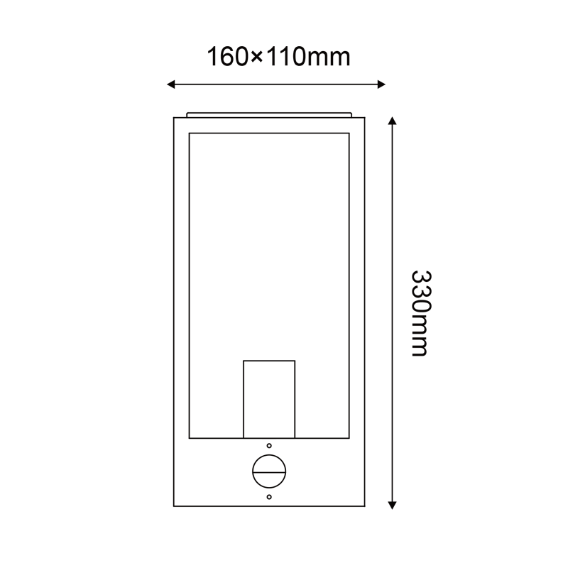 ^SAND WHITE WALL LUMINAIRE CELIA 1XE27 IP44 WITH CLEAR GLASS & PIR-LUX SENSOR CELIA1WWHPIR