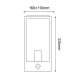 ^SAND WHITE WALL LUMINAIRE CELIA 1XE27 IP44 WITH CLEAR GLASS & PIR-LUX SENSOR CELIA1WWHPIR