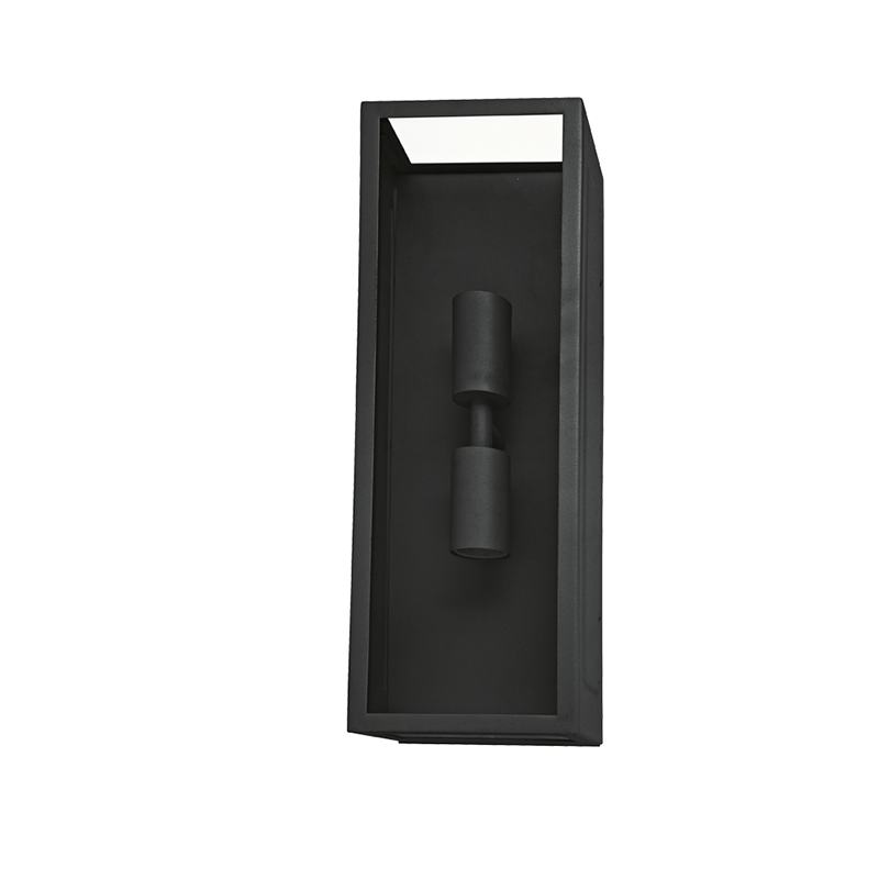 ^SAND BLACK WALL LUMINAIRE CELIA 2XE27 IP44 WITH CLEAR GLASS CELIA2WBK