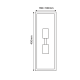 ^SAND BLACK WALL LUMINAIRE CELIA 2XE27 IP44 WITH CLEAR GLASS CELIA2WBK