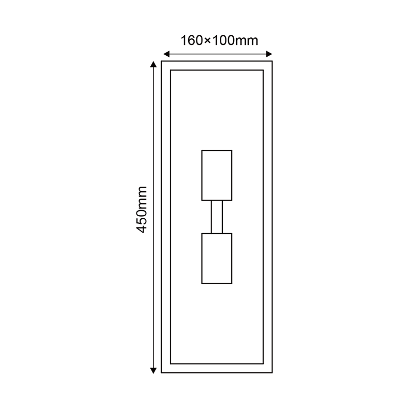 ^SAND GREY WALL LUMINAIRE CELIA 2XE27 IP44 WITH CLEAR GLASS CELIA2WG