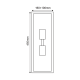 ^SAND GREY WALL LUMINAIRE CELIA 2XE27 IP44 WITH CLEAR GLASS CELIA2WG
