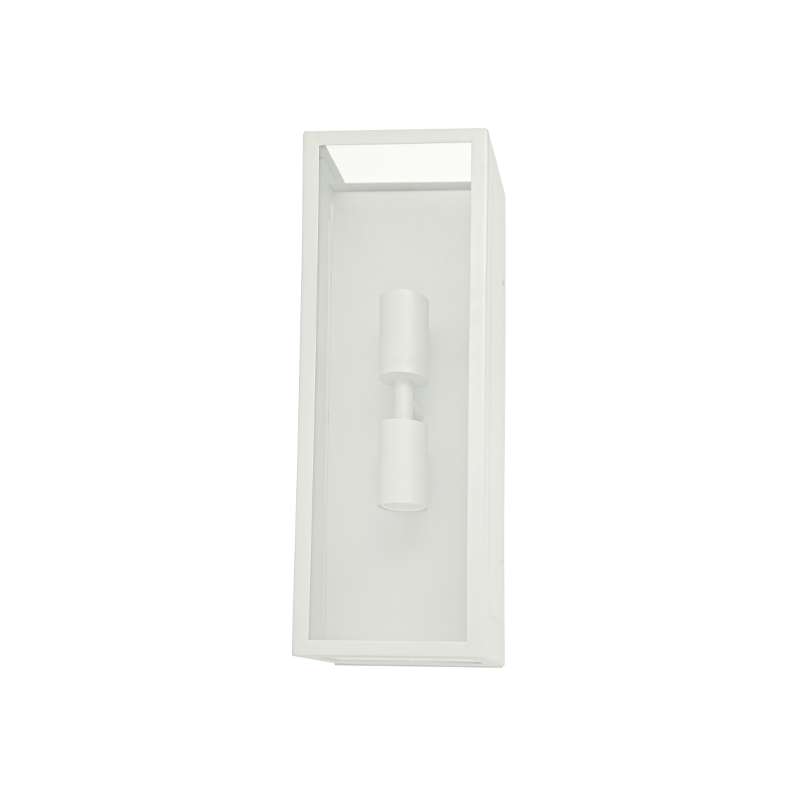 ^SAND WHITE WALL LUMINAIRE CELIA 2XE27 IP44 WITH CLEAR GLASS CELIA2WWH
