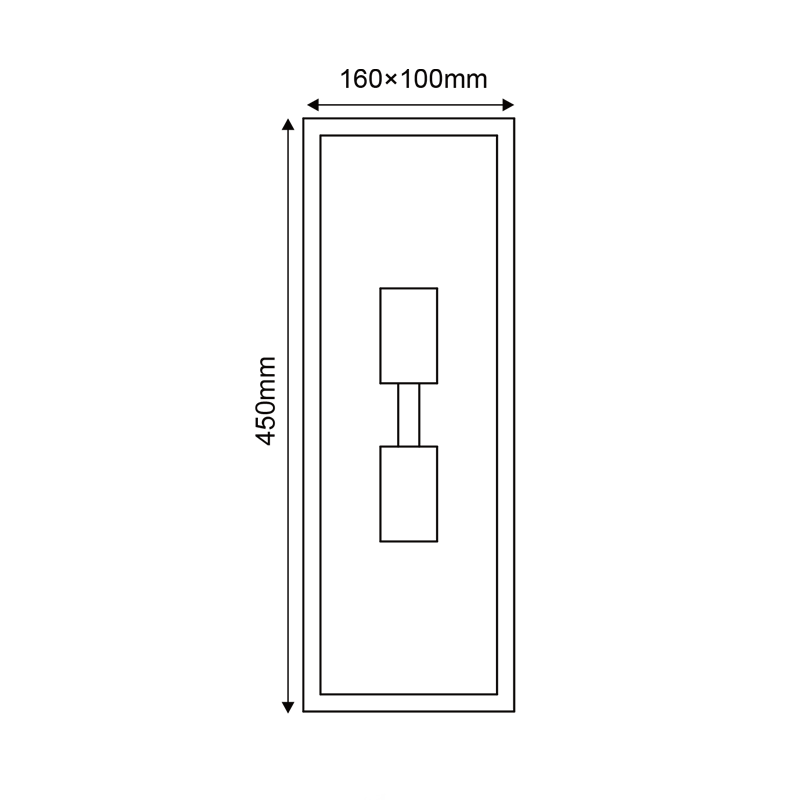 ^SAND WHITE WALL LUMINAIRE CELIA 2XE27 IP44 WITH CLEAR GLASS CELIA2WWH