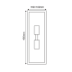 ^SAND WHITE WALL LUMINAIRE CELIA 2XE27 IP44 WITH CLEAR GLASS CELIA2WWH