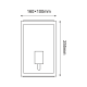 ^SAND WHITE WALL LUMINAIRE CELIA MINI 1XE27 IP44 WITH CLEAR GLASS CELIAM1WWH