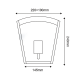 ^SAND WHITE WALL LUMINAIRE CELIA V 1XE27 IP44 WITH CLEAR GLASS CELIAV1WWH