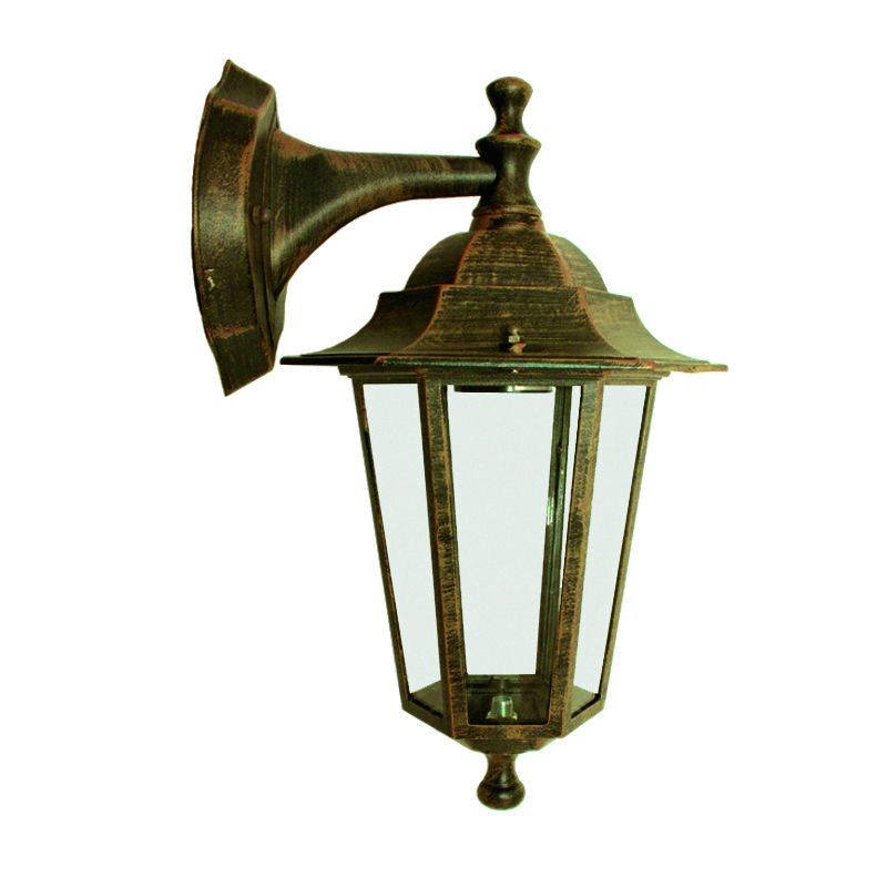 LATERN HEXAGON RUST E27 DOWN HI6022R