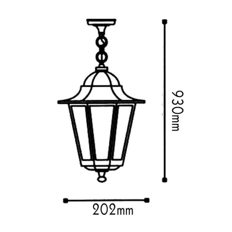 GARDEN SUSPENDE LIGHT BLACK-GREEN HI6025V