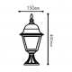 LANTERN SQUARE 60W RUST WITH BASE HI6043R