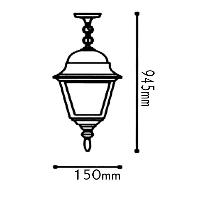 GARDEN LIGHT 60W RUST HI6045R
